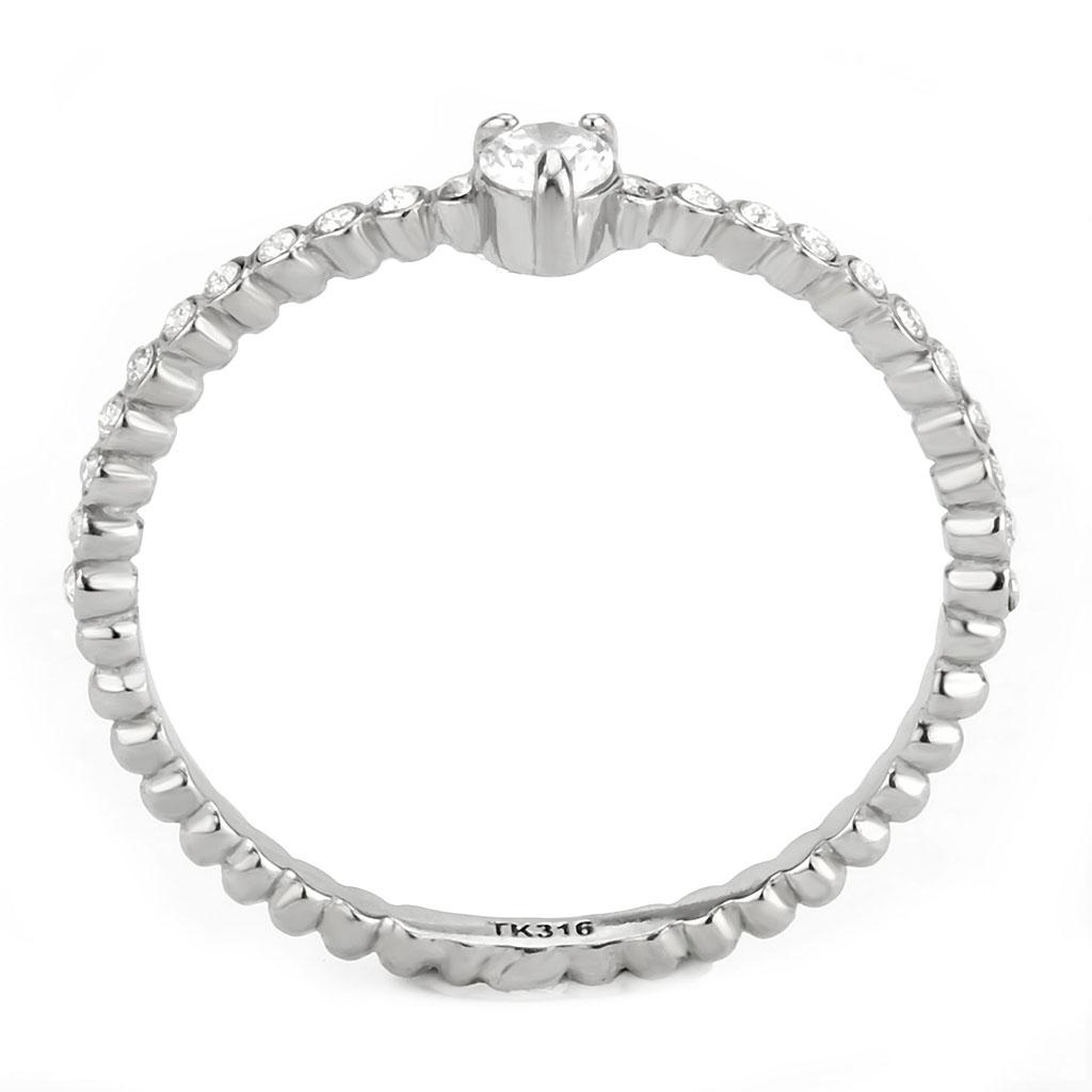 DA343 No Plating Stainless Steel Ring with AAA