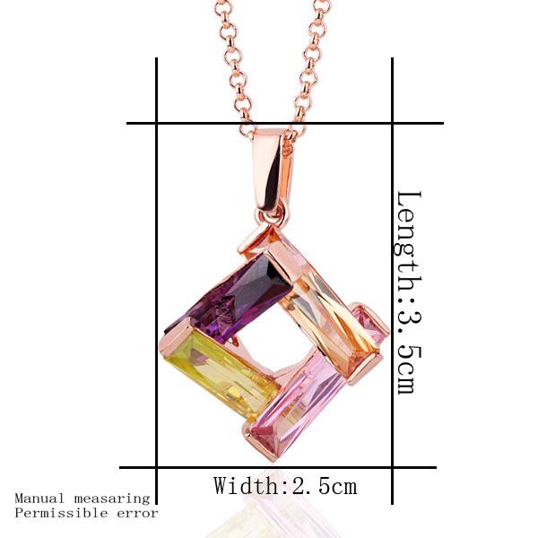 Flaire Necklace in 18K Rose Gold Plated with Swarovski Crystals