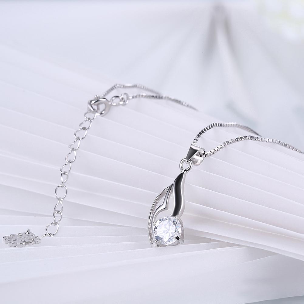 Sterling Silver Necklace with Crystals