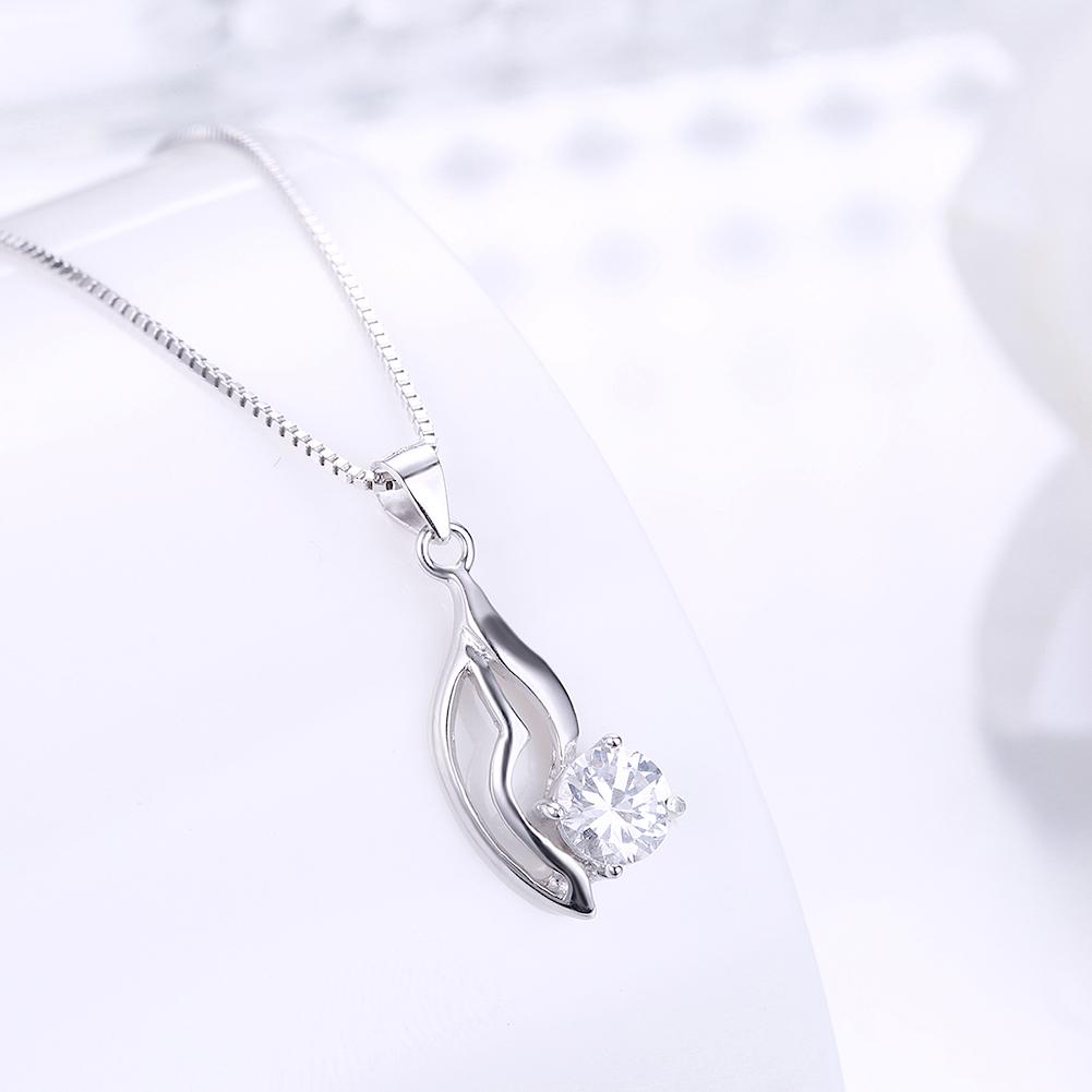 Sterling Silver Necklace with Crystals