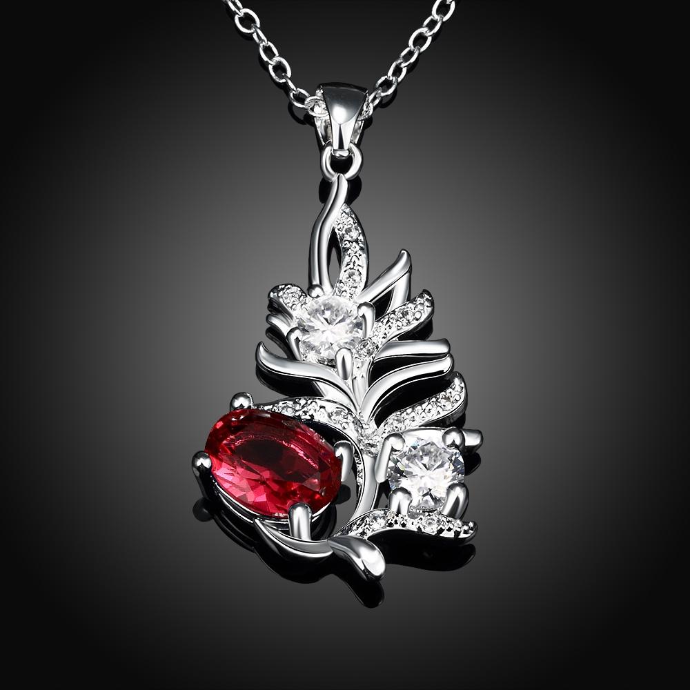 Cross Necklace in 18K White Gold Plated made with Swarovski Crystals