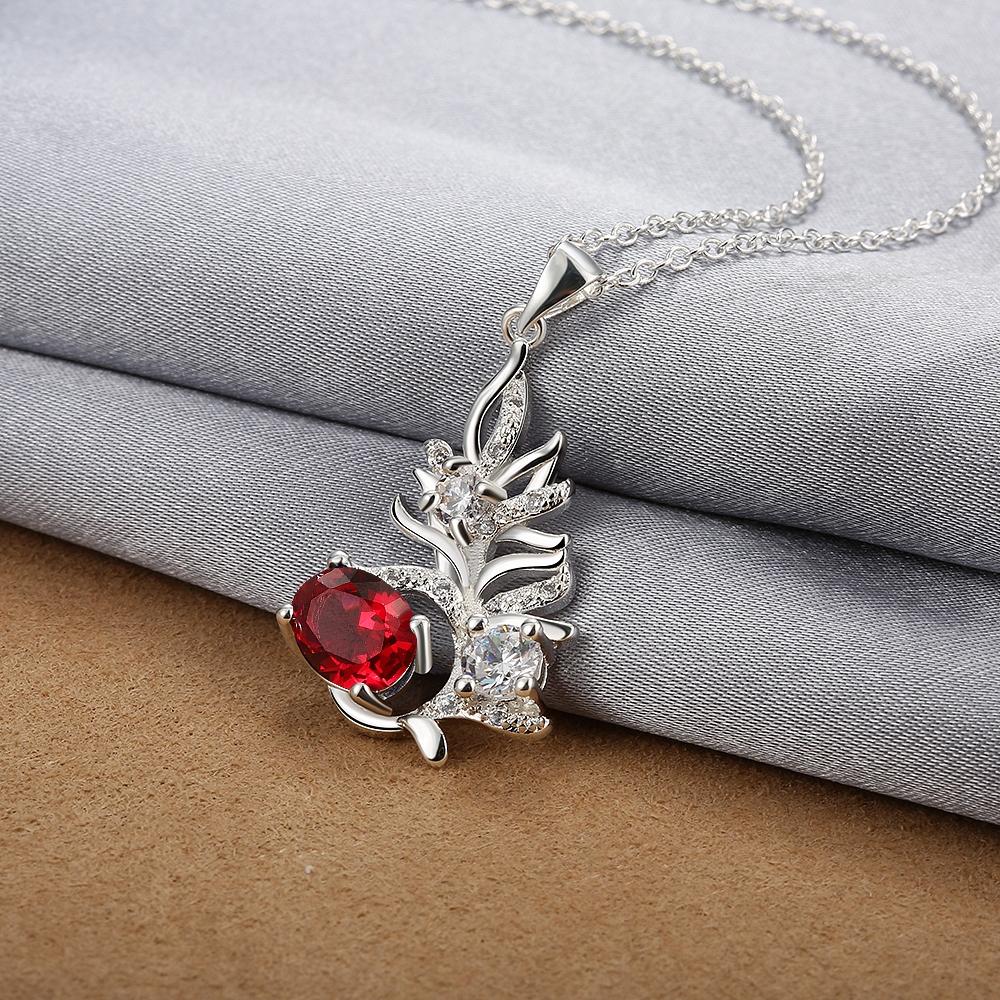 Cross Necklace in 18K White Gold Plated made with Swarovski Crystals
