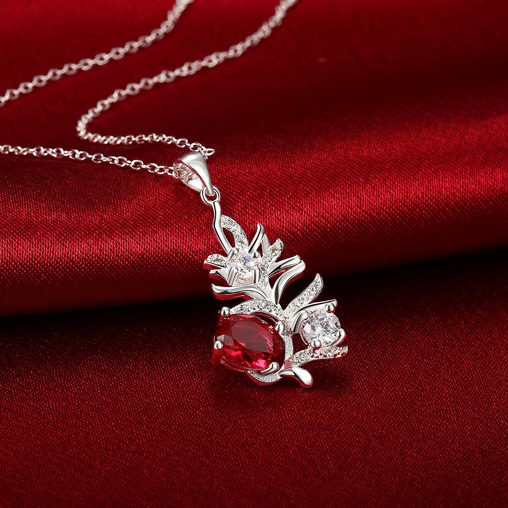 Cross Necklace in 18K White Gold Plated made with Swarovski Crystals