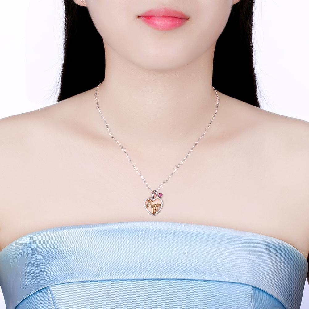 Forever 18 Sterling Silver Necklace with Swarovski Crystals