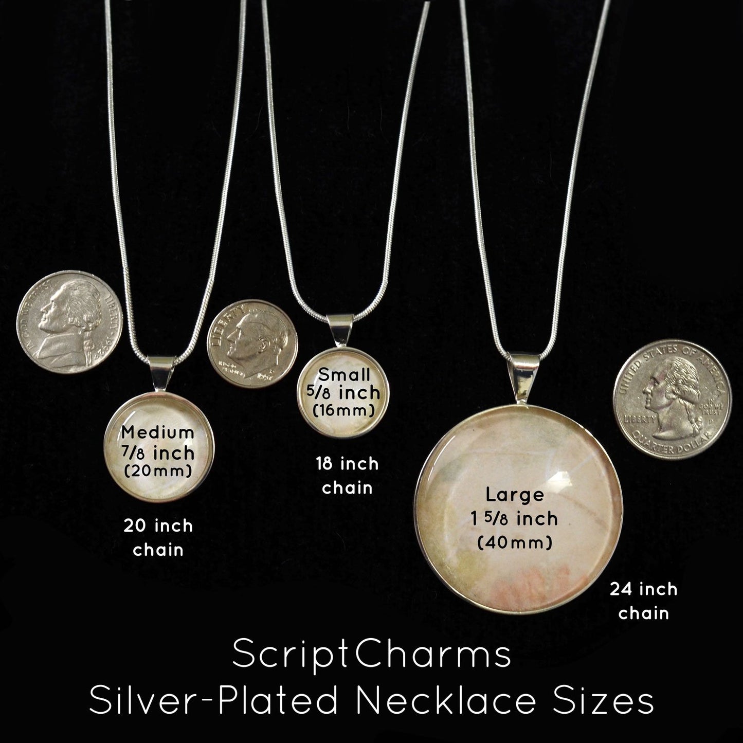 "I Am A Child of God" Silver-Plated Christian Pendant Necklace (20mm)