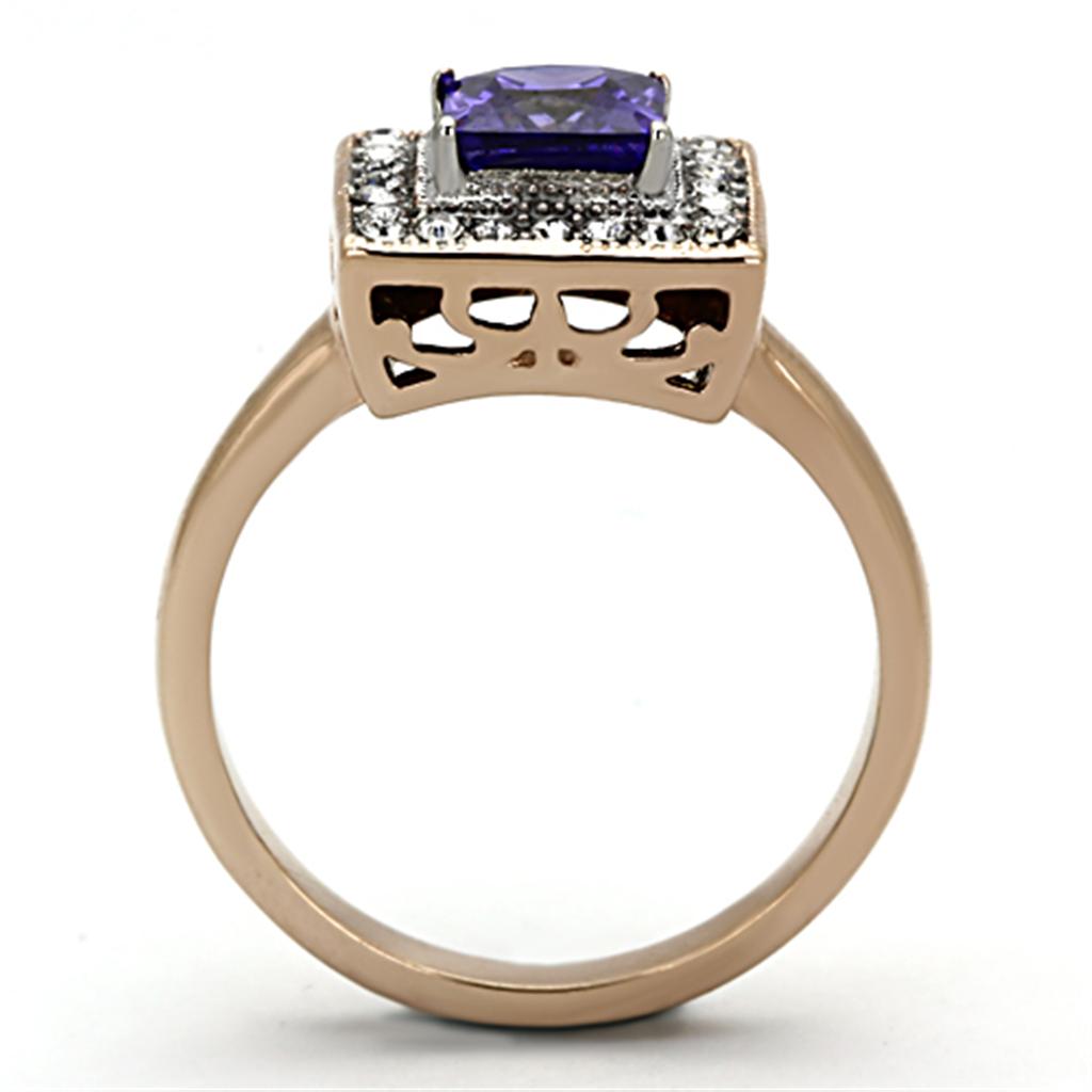 TK1162 Two-Tone IP Rose Gold Stainless Steel Ring