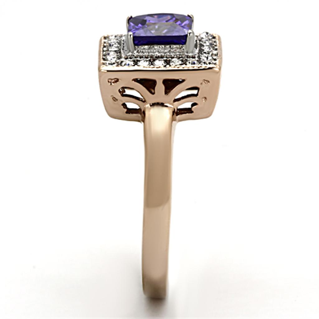 TK1162 Two-Tone IP Rose Gold Stainless Steel Ring