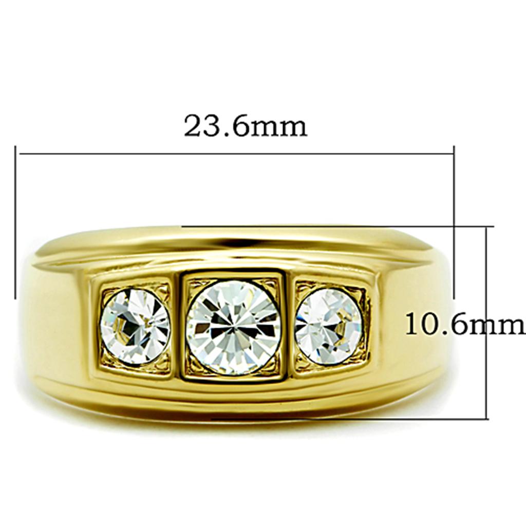 TK119G IP Gold(Ion Plating) Stainless Steel Ring