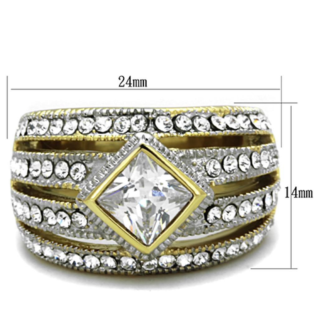 TK1551 Two-Tone IP Gold (Ion Plating) Stainless