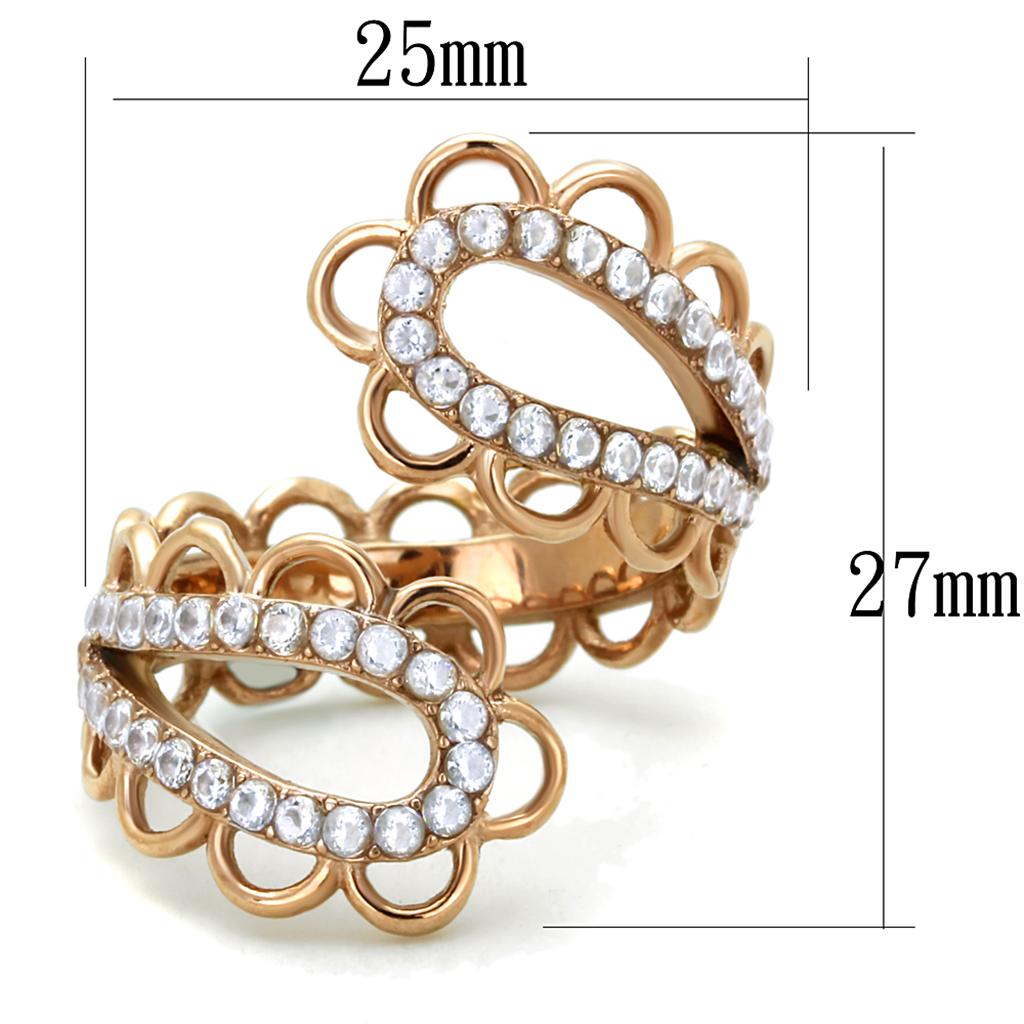 TK1633 IP Rose Gold(Ion Plating) Stainless Steel