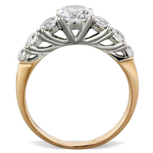 TK1794 Two-Tone IP Rose Gold Stainless Steel Ring