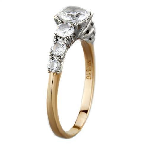 TK1794 Two-Tone IP Rose Gold Stainless Steel Ring