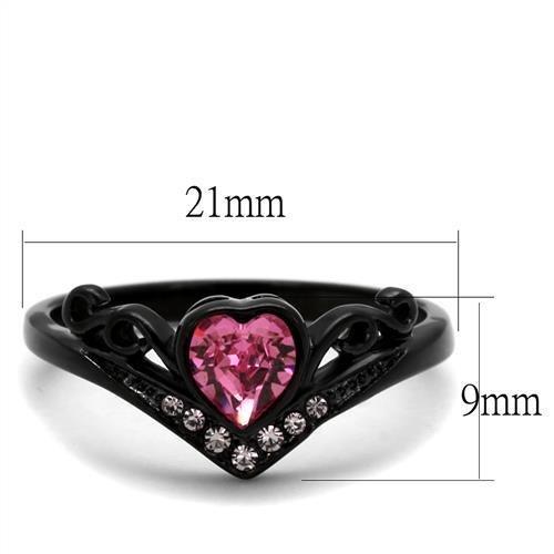 TK2192 IP Black(Ion Plating) Stainless Steel Ring