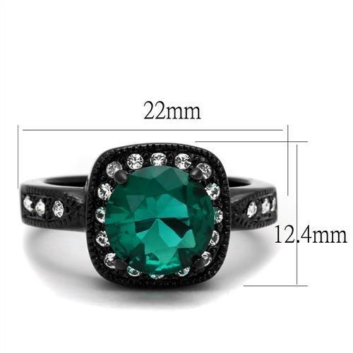 TK2209 IP Black(Ion Plating) Stainless Steel Ring