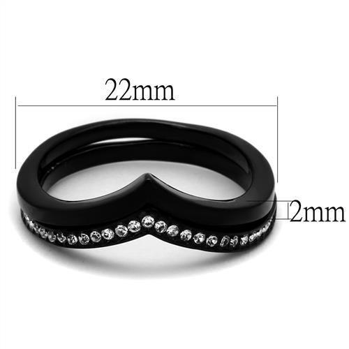 TK2302 IP Black(Ion Plating) Stainless Steel Ring