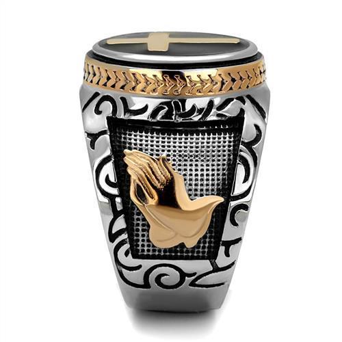 TK2623 Two-Tone IP Rose Gold Stainless Steel Ring