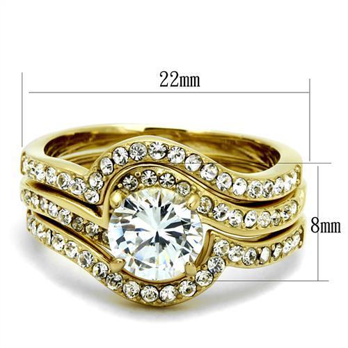 TK2742 IP Gold(Ion Plating) Stainless Steel Ring