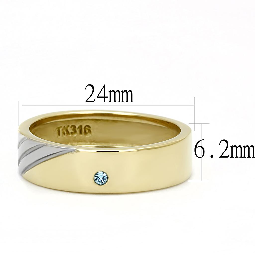 TK3267 Two-Tone IP Gold (Ion Plating) Stainless