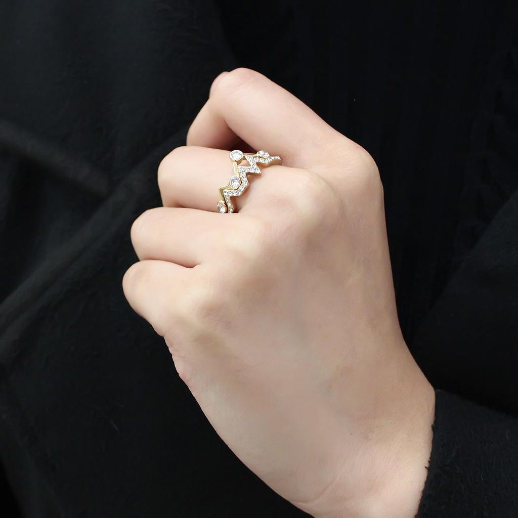 TK3596 IP Gold(Ion Plating) Stainless Steel Ring