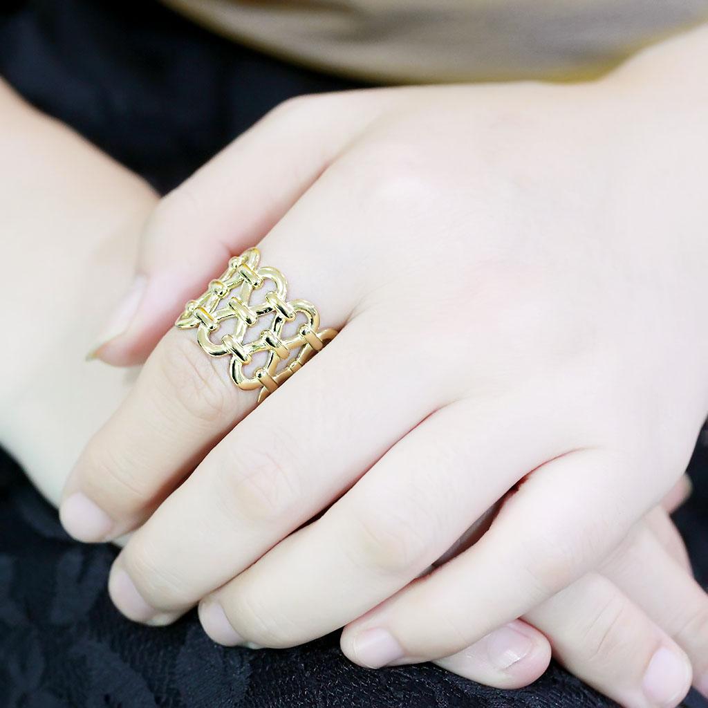 TK3716 IP Gold(Ion Plating) Stainless Steel Ring