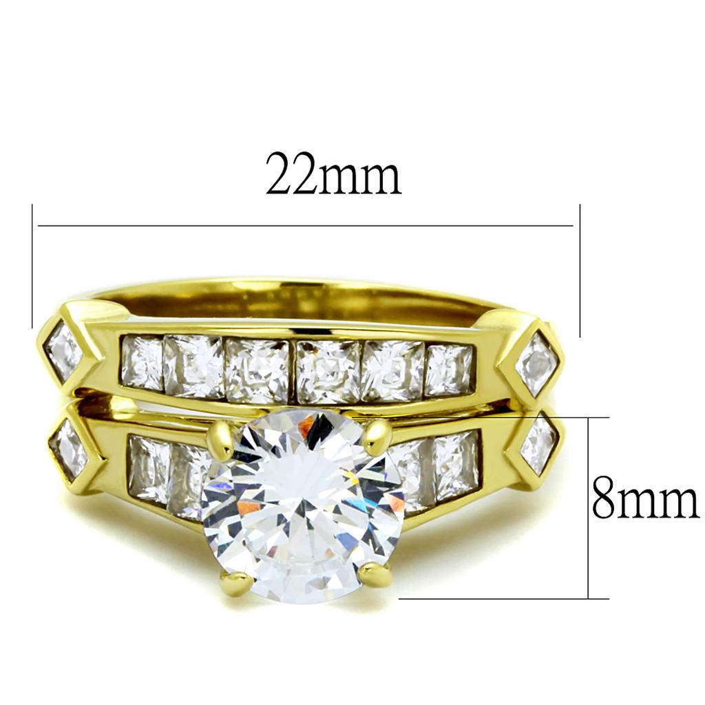 TK8X040 IP Gold(Ion Plating) Stainless Steel Ring
