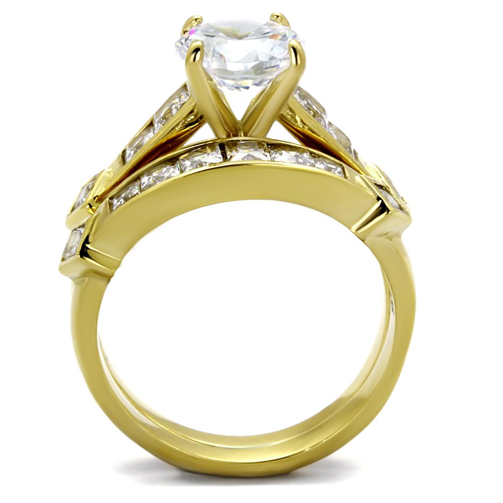 TK8X040 IP Gold(Ion Plating) Stainless Steel Ring