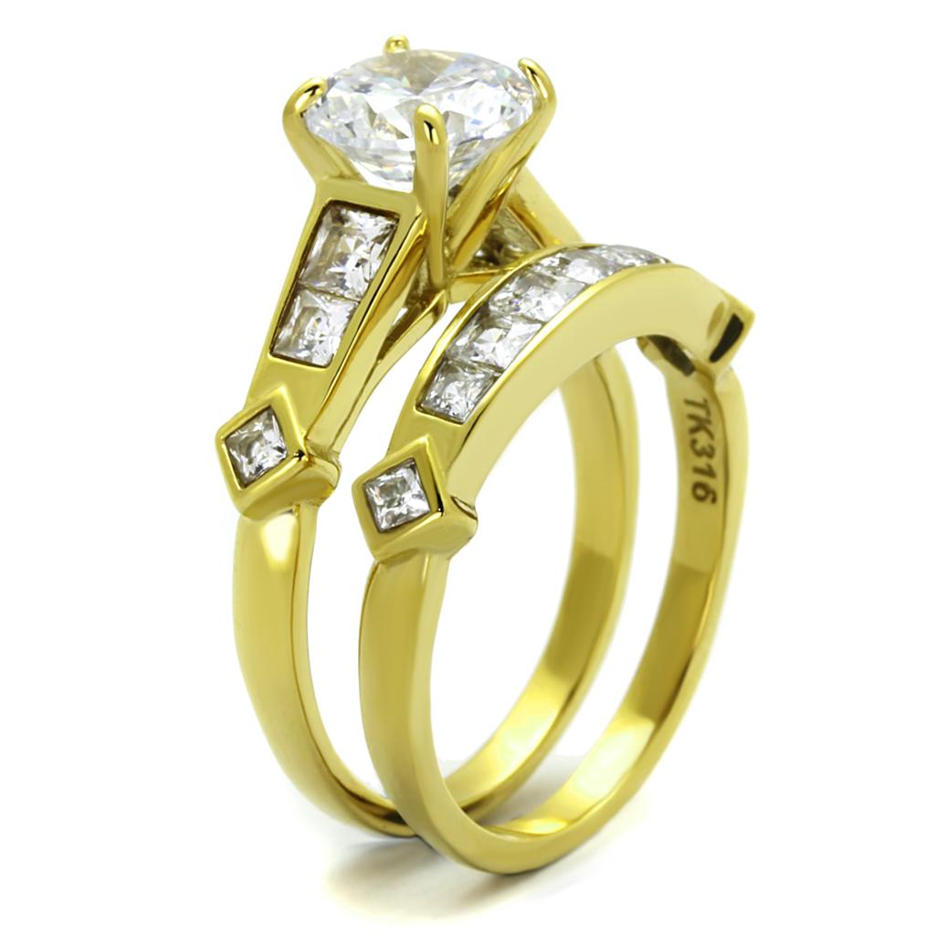 TK8X040 IP Gold(Ion Plating) Stainless Steel Ring