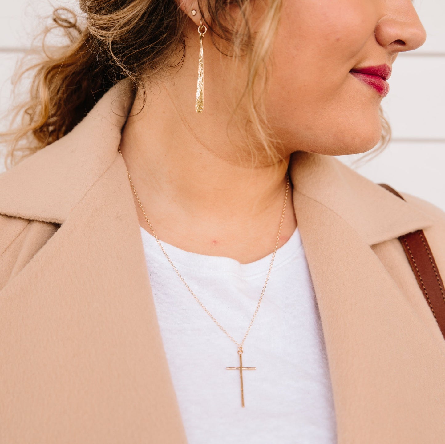 Cross Drop Necklace
