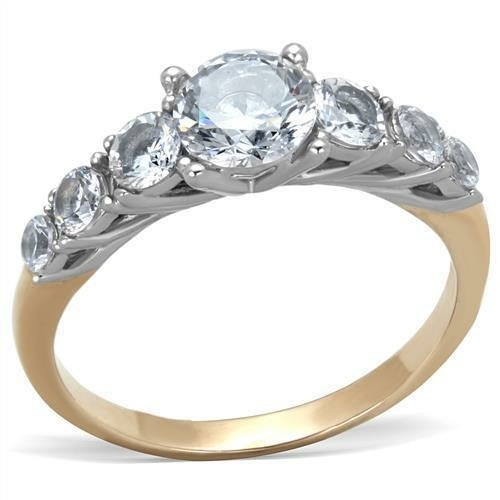 TK1794 Two-Tone IP Rose Gold Stainless Steel Ring