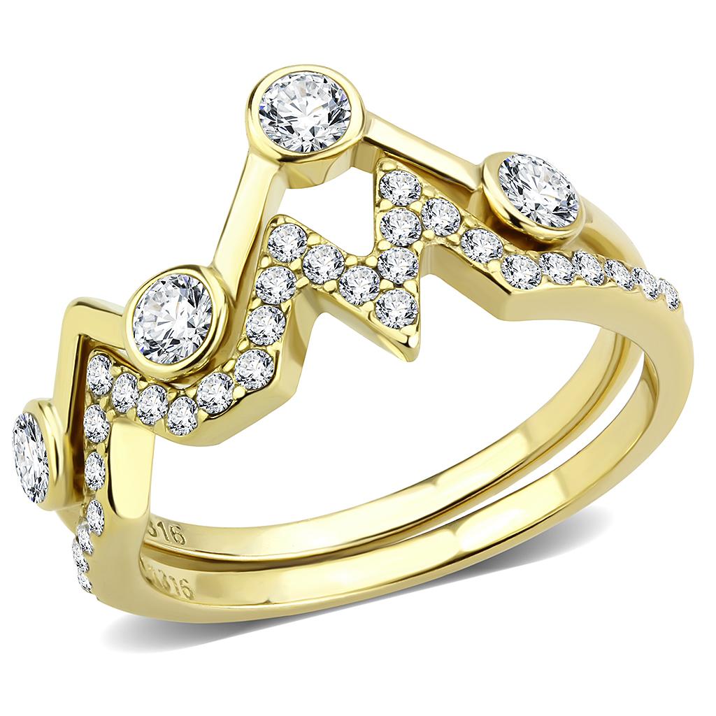 TK3596 IP Gold(Ion Plating) Stainless Steel Ring