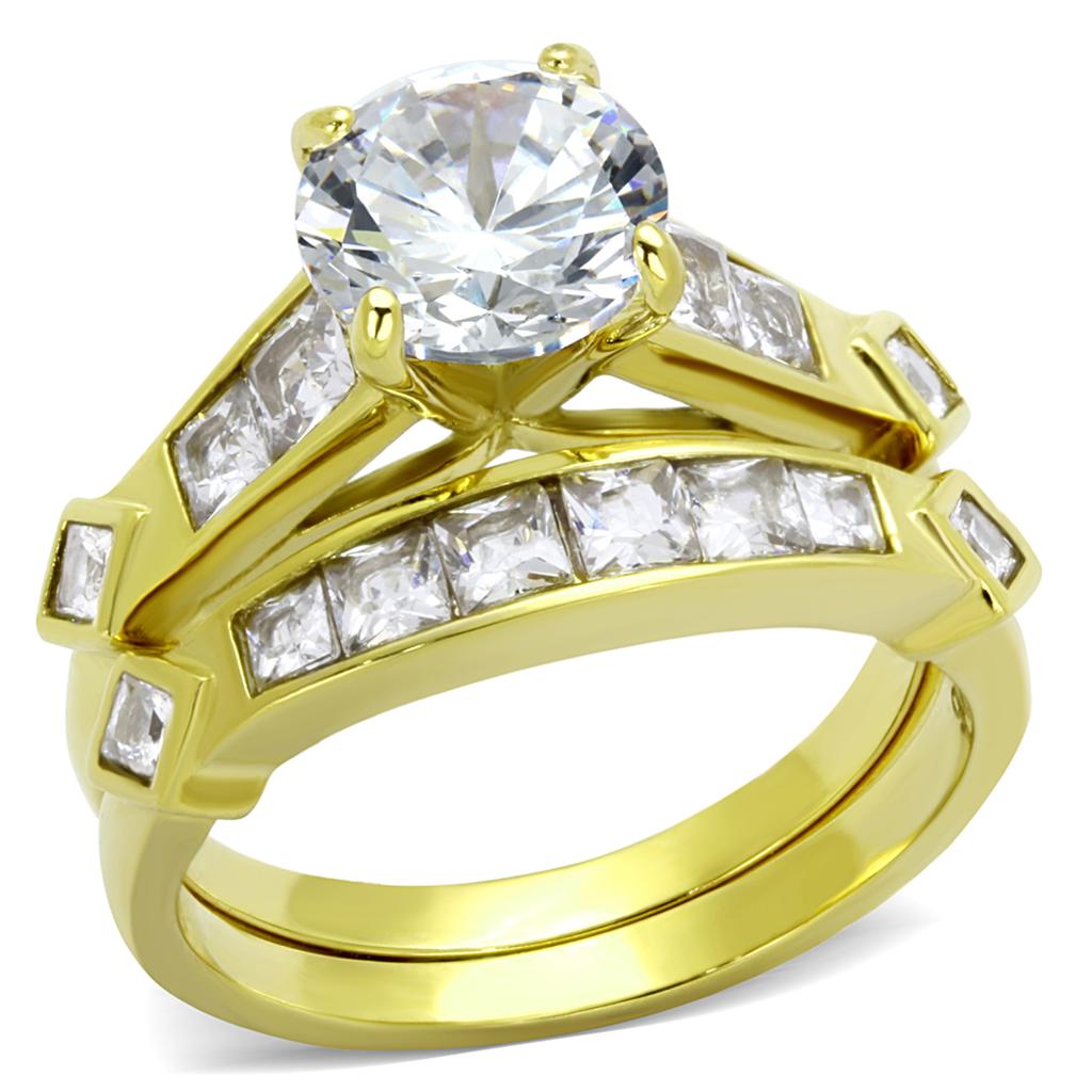 TK8X040 IP Gold(Ion Plating) Stainless Steel Ring
