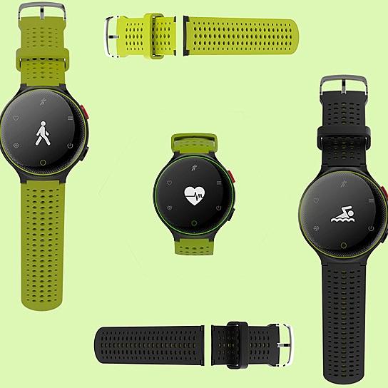 Smart Fit Sporty Waterproof Watch W/ Active Heart Rate and Blood