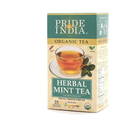 Organic Herbal Mint Tea Bags (Caffeine Free)