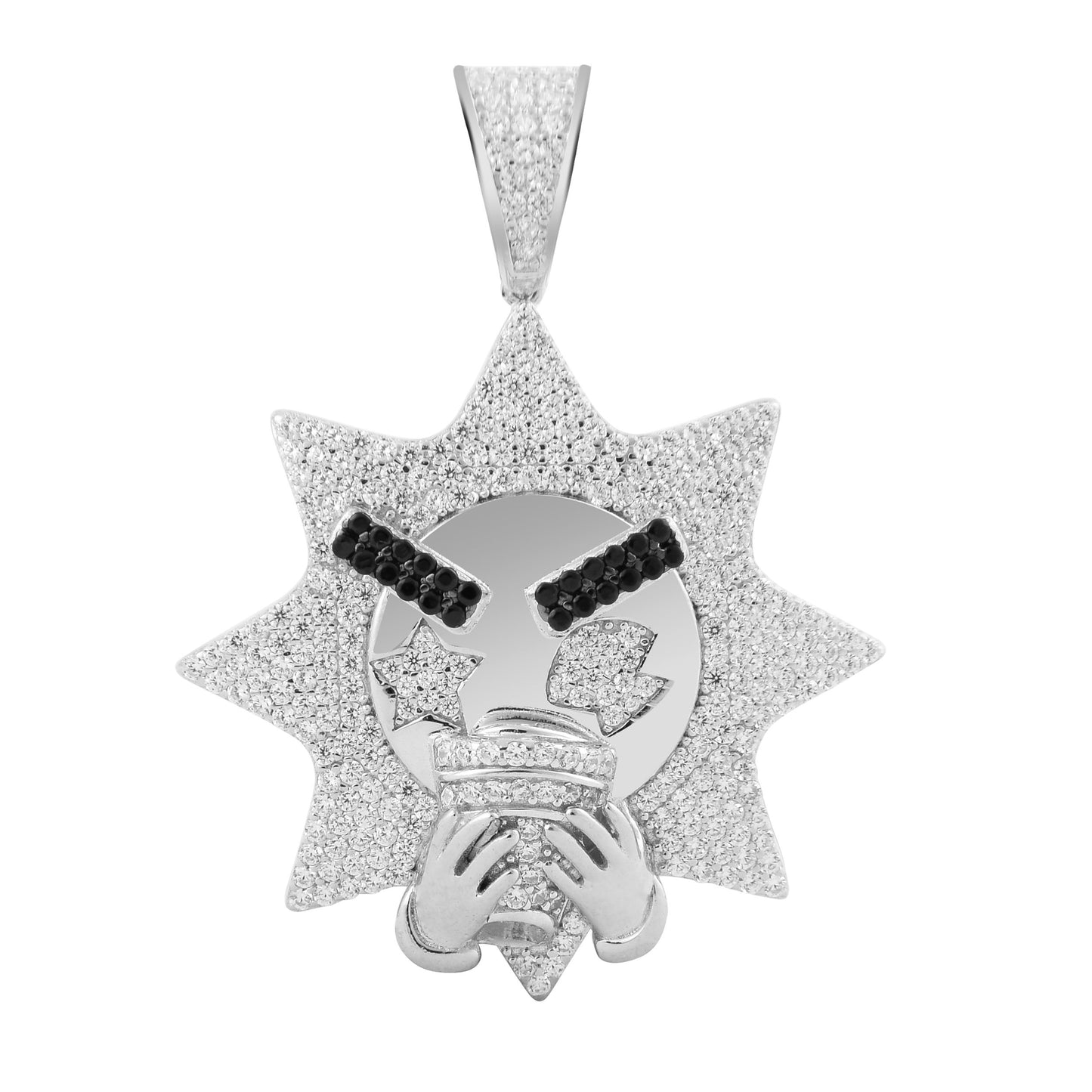 Sipping Sun Silver Pendant with CZ Stone-929958
