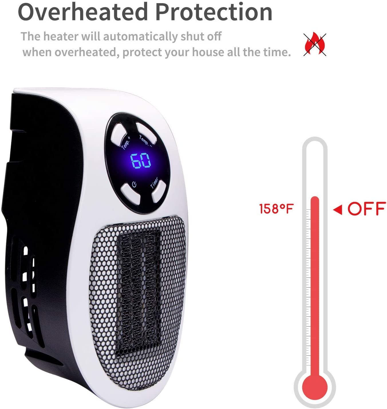 Personal Space Mini Heat Blaster With Remote Control
