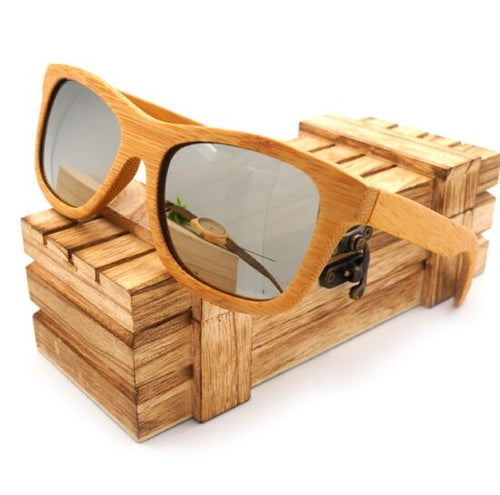 100% Natural Bamboo Wooden Sunglasses