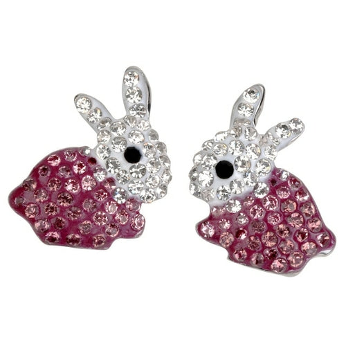 Bunny Ears Stud Crystal Earrings Easter Party Costume Accessories