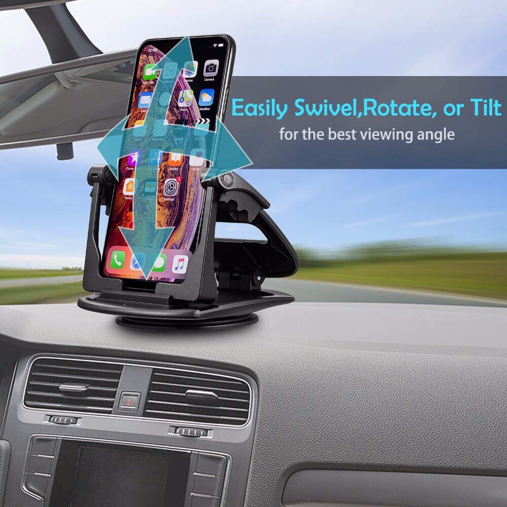 Dashboard Car Phone Holder 360 Degree Mobile Phone Stand Holder Grip