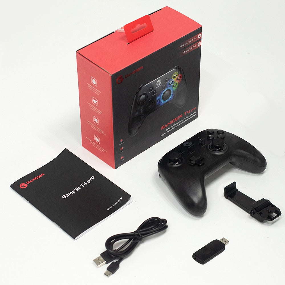 GameSir T4 Pro Bluetooth Game Controller 2.4GHz Wireless Gamepad