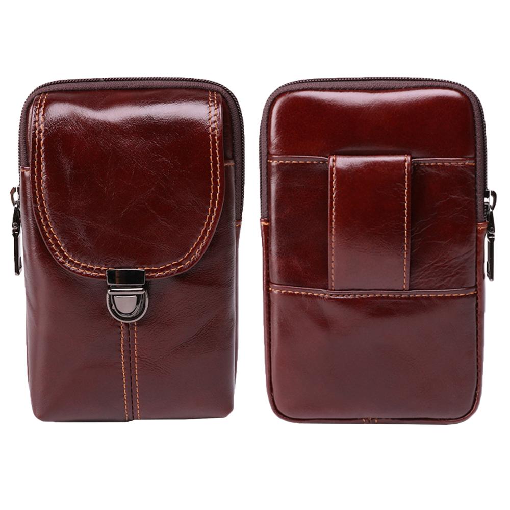 Genuine Leather Phone Waist Bag Clip Belt Loop Holster Wallet Pouch