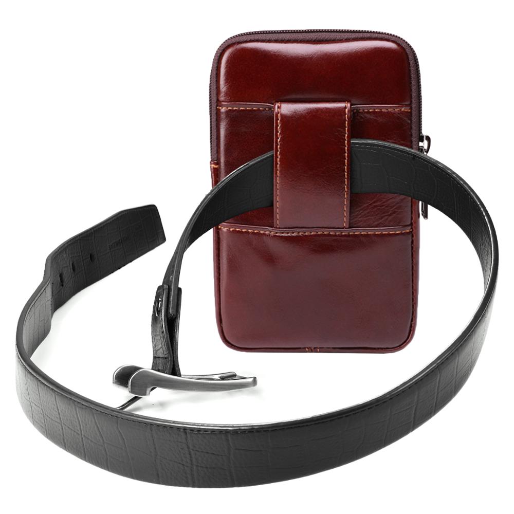 Genuine Leather Phone Waist Bag Clip Belt Loop Holster Wallet Pouch