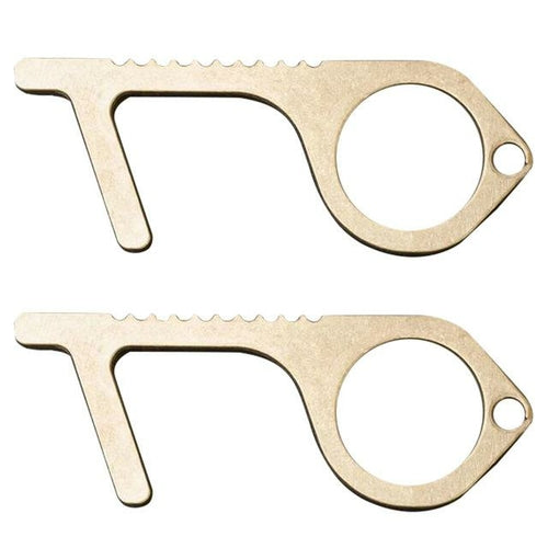 Safe Touch N Go Key Style Contact Less Assist Tool In Brass