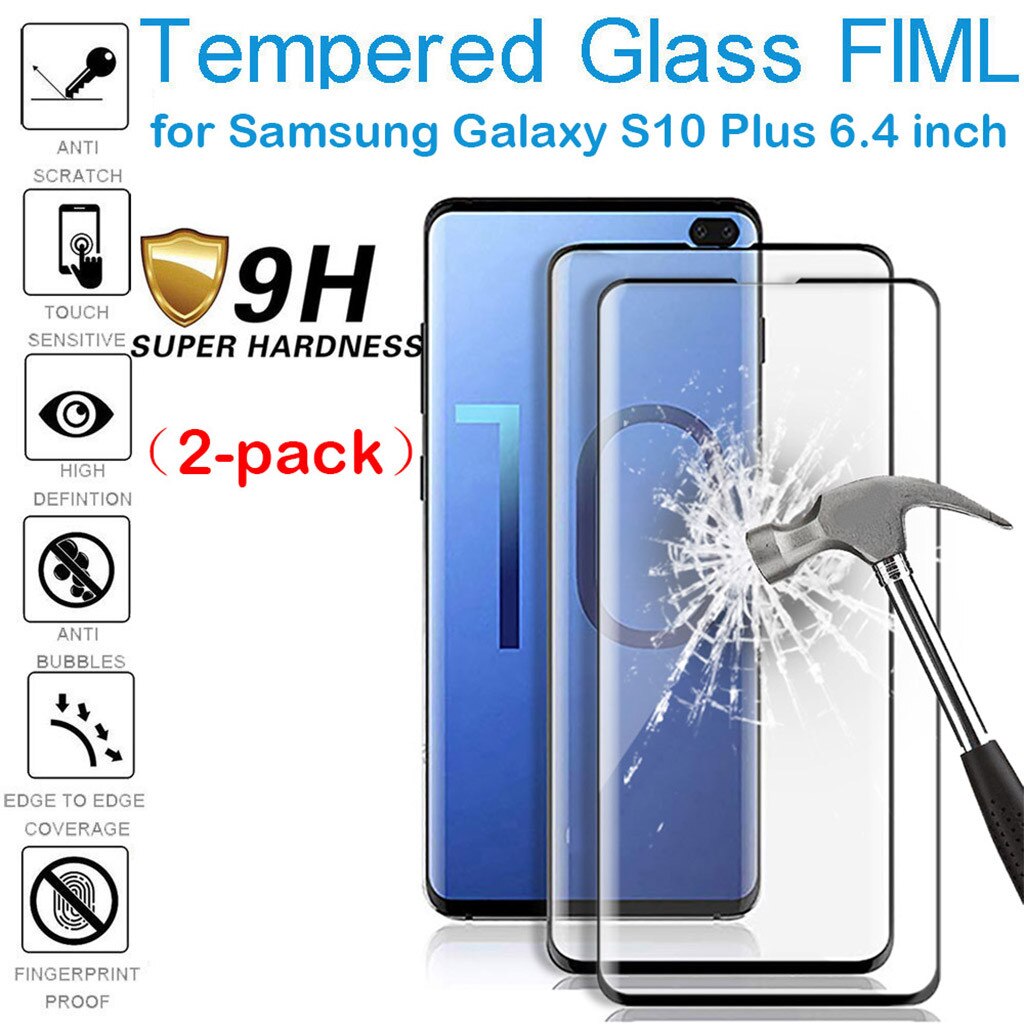 New 2pcs Tempered Glass Screen Protector Film Full Curved Screen
