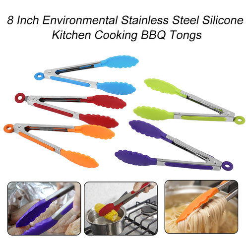 8 Inch Non-Slip Stainless Steel Food Clip