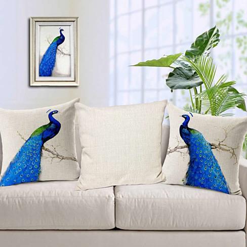 PEACOCK EXOTICA Cushion Covers In Pairs