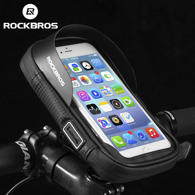 ROCKBROS Bicycle Bag 6 Inch Rainproof TPU Touch Screen Cell Bike Phone