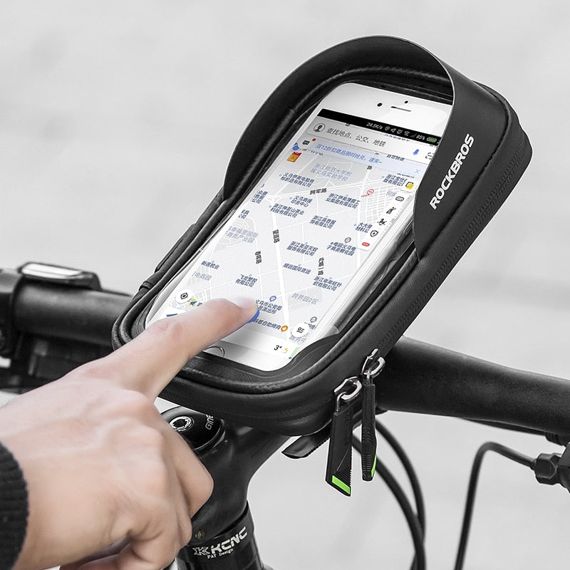 ROCKBROS Bicycle Bag 6 Inch Rainproof TPU Touch Screen Cell Bike Phone