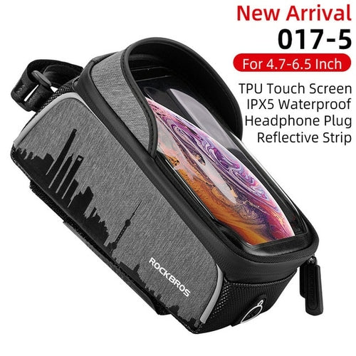 ROCKBROS Bicycle Bag Waterproof Touch Screen Cycling Bag Top Front