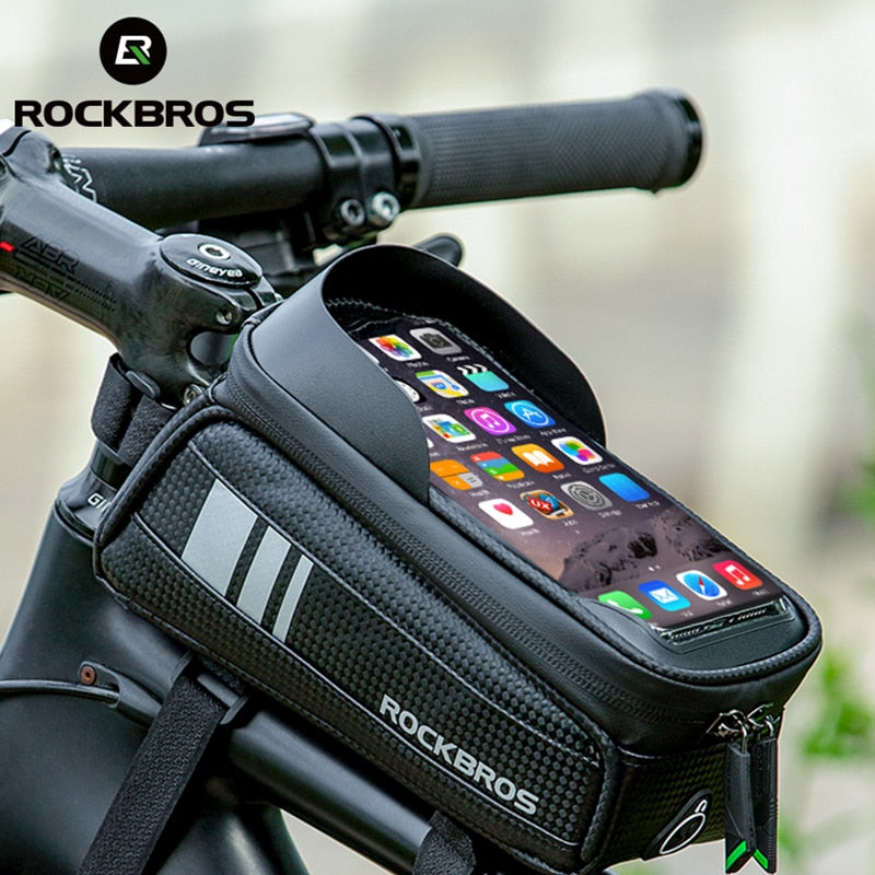 ROCKBROS Bicycle Bag Waterproof Touch Screen Cycling Bag Top Front