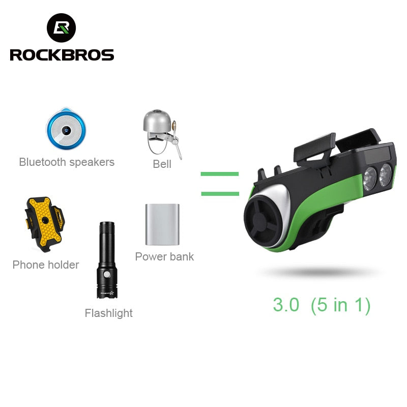 ROCKBROS Waterproof Bicycle 5 In 1 Multi Function Bluetooth Speaker